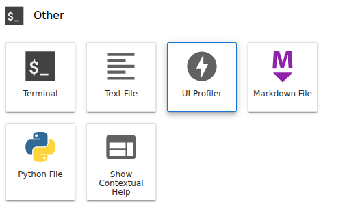 UI Profiler card in launcher